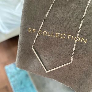 EF Collection White Gold diamond necklace